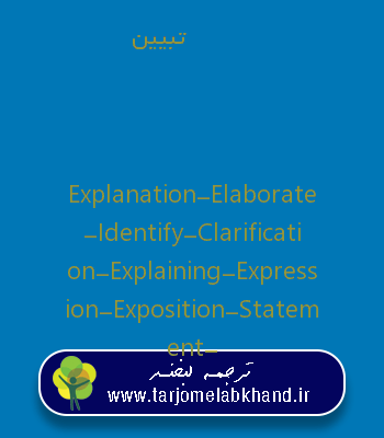 تبیین به انگلیسی